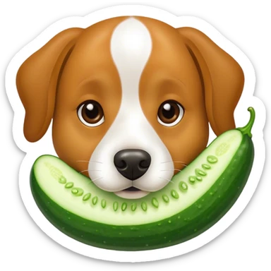 Gurke steckt in Hund  sticker