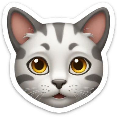 soft mascot cat sticker