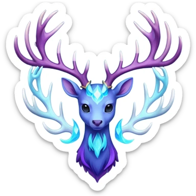 Pokemon legendary cian and purple  xerneas sticker