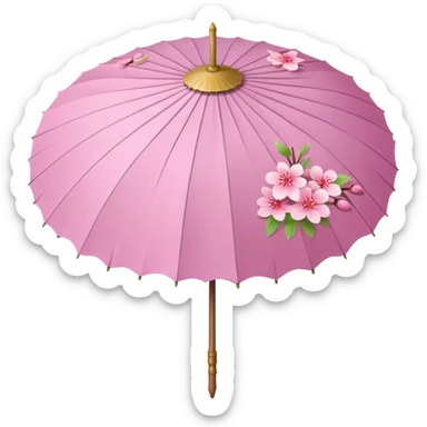 A cute Sakura parasol  sticker