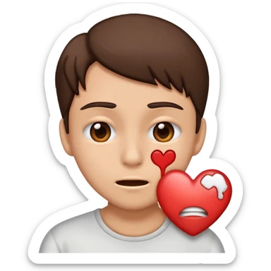 tearing up heart eyes sticker