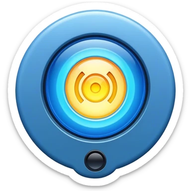 blue flashing light sticker