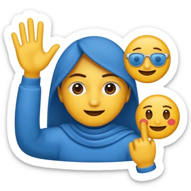 Merhaba emoji olarak mavi tik istiyorum sticker