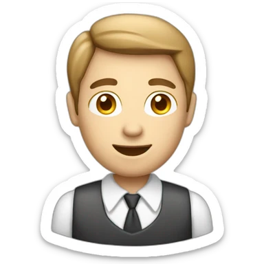 A telephone customer service staff sticker