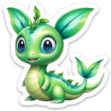 Shiny Exotic Dratini-Celebi-Chikorita-Hybrid-Creature sticker