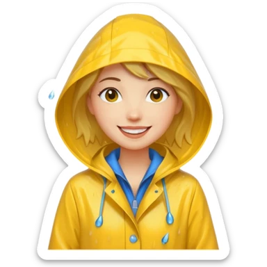 woman caught in the rain sticker