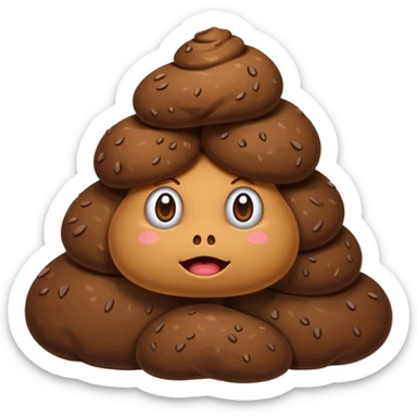  plain Pile of Poo on iOS sticker