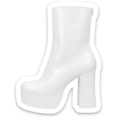 White platform Gogo boots sticker