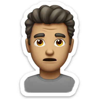 A guy who is moody or angry sticker