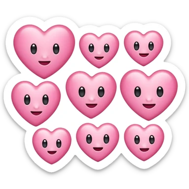 Pink emojis sticker