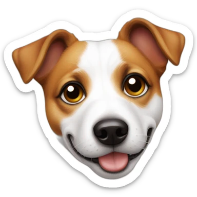 fat jack russell with only one eye stain sticker