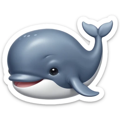 un bébé baleine tout chou sticker