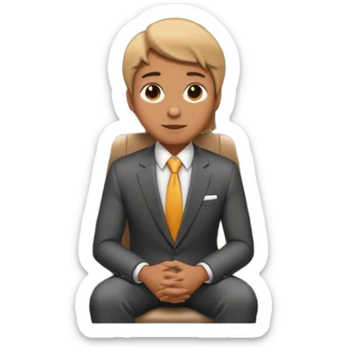 Commuter sitting in a metro sticker