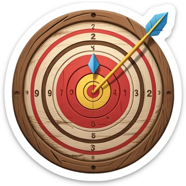 target with an arrow in the center sticker
