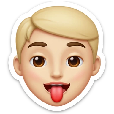 Person with heart eye winking and tongue out  sticker