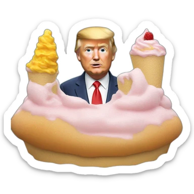 Trump avec un glace sticker