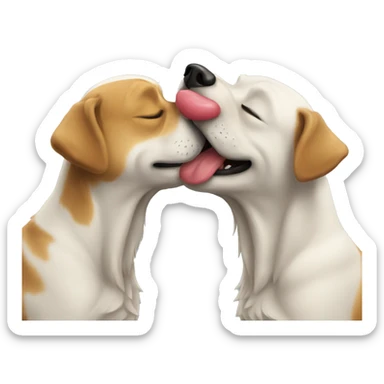 Dog kiss sticker