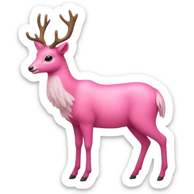 pink deer sticker