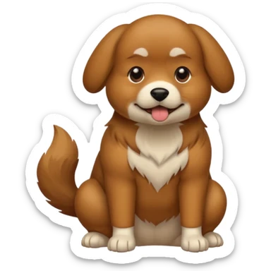Dog pooping sticker