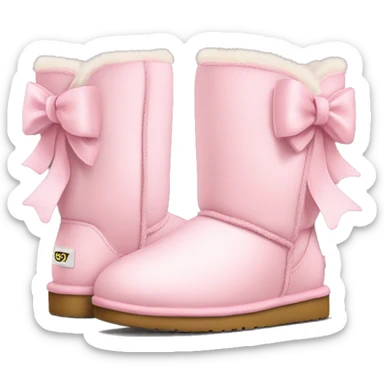 Mini light pink uggs with bow sticker