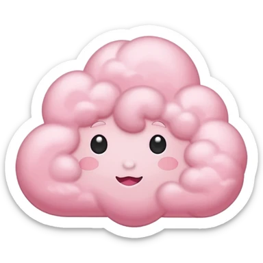 pastel pink cloud sticker