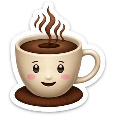 COFFEE CUP AND GROUNDS sticker