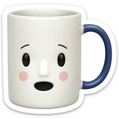 cute mug simplepattern no face sticker