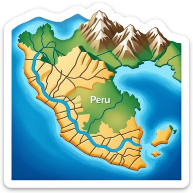 I want that you generate a correctly Peru map sticker