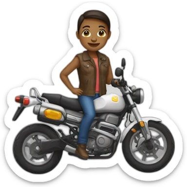 Un kebabe qui est sur une moto sticker