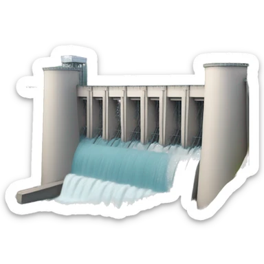 hydroelectric power station sticker