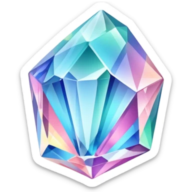 Shiny Colorful Pastel Crystal Gemstone sticker