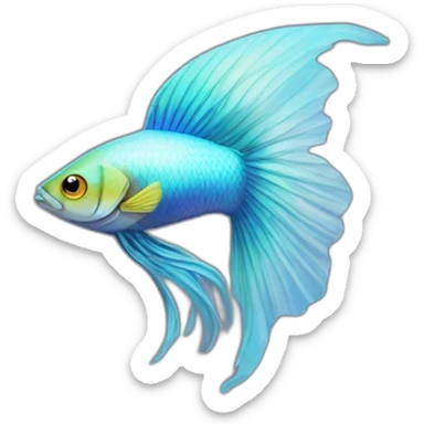 beta fish with angel wings and a halo sticker