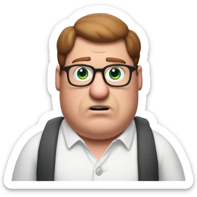 Peter Griffin looking suspiciously at the camera  sticker