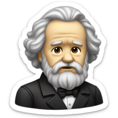 Crying Karl marx sticker