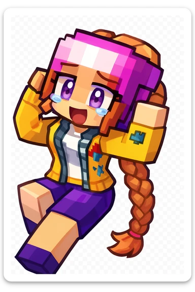 Extract every character from the picture. character including the clothes and accessories they are wearing, and place on a transparent background. Keep the original style and appearance exactly the same. and separately give me the each character picture. There is 3 character in this image. so you have to create 3 imaehgs

 sticker