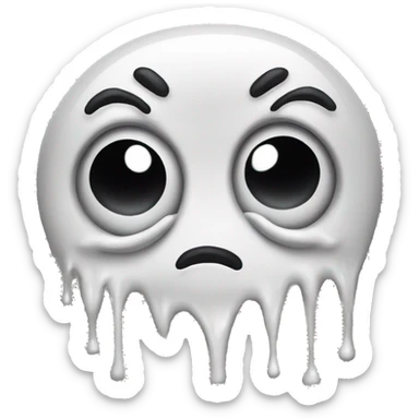 Melting face with x eyes sticker