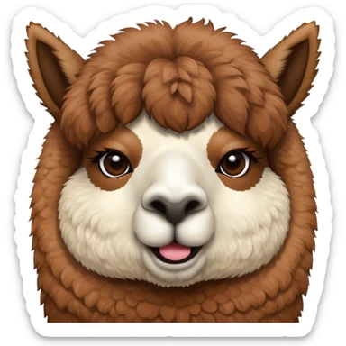 Alpaca picking its nose  sticker