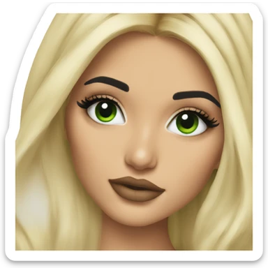 Kylie Jenner with green eyes blonde hair sticker