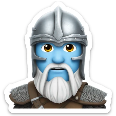 Viking white walker wearing helmet  sticker