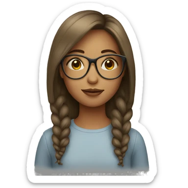 Girl wearing ong glasses sticker