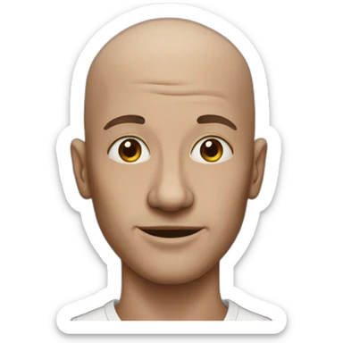 hairless man sticker