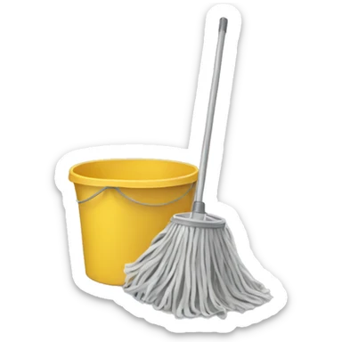 mop and bucket sticker