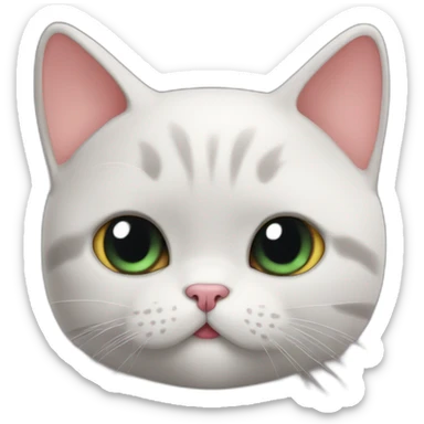 Cat (british shorthair) poopes out a big heart sticker