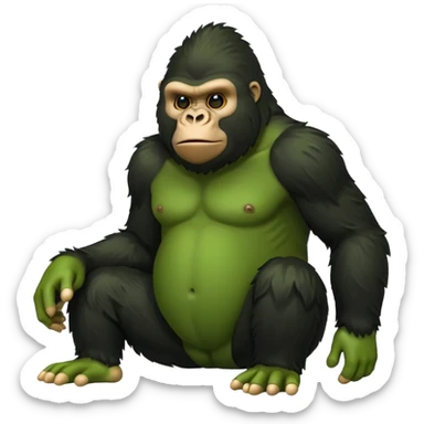 gorilla tag gorilla green no legs sticker