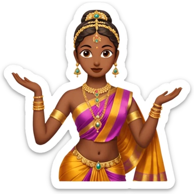 Bharatanatyam dancer sticker