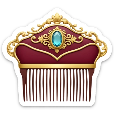 burgundy royal comb sticker