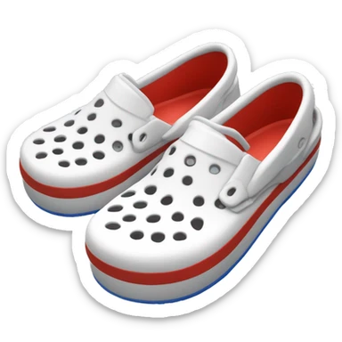 white shoes crocs keep exact design just change color to bright blue sticker