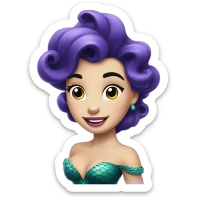 Ariel Little mermaid ursula version  sticker