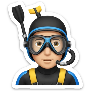 scuba diver sticker