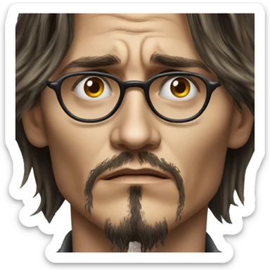 Johnny Depp sad sticker